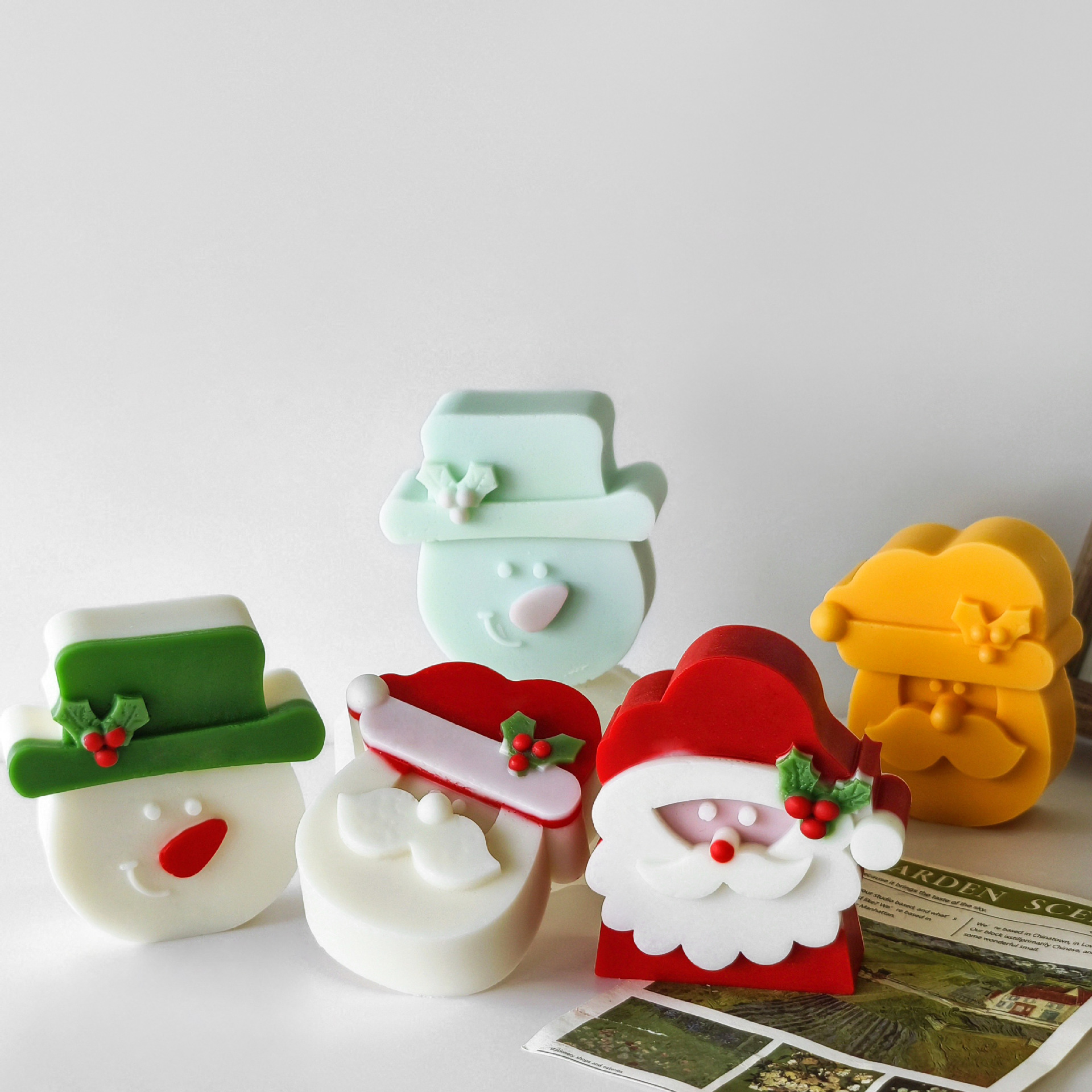 4 Stampi In Silicone A Forma Di Casa Per Candele, Saponi E Cioccolato – Kit Fai Da Te Natalizio
