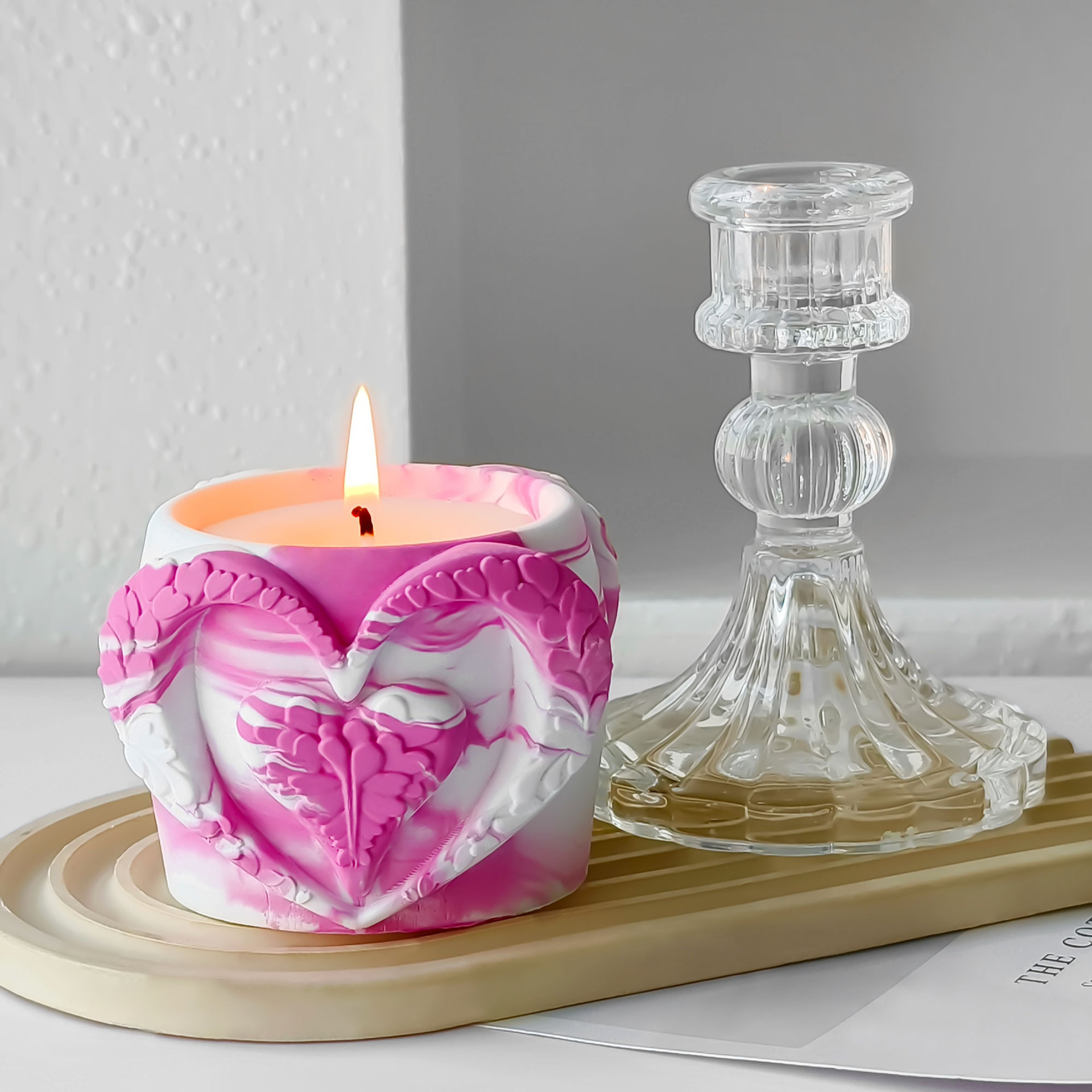 Múnla Céir Cupán Coinneal Cumhra Lá Vailintín Saincheaptha DIY, ornáid  ornáid bronntanais déanta as croí, déanta as maisiúchán bronntanais |  Jiadehui, image size:1920x1920