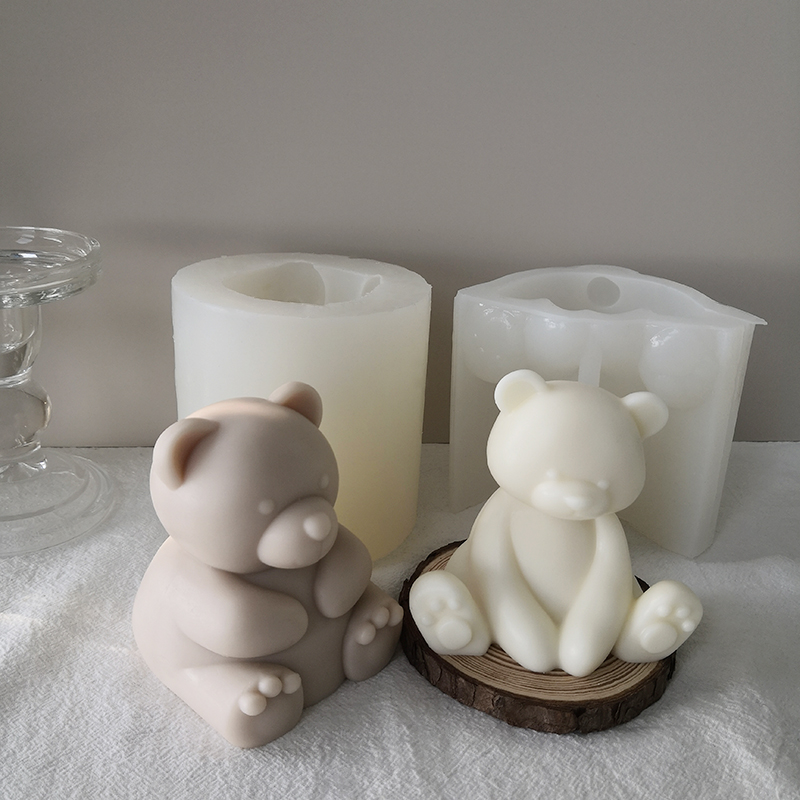 Handmade 3d Teddy Bear Silicone Mold For Diy Gifts, Decorative Ornaments,  Plaster & Candle Crafts
